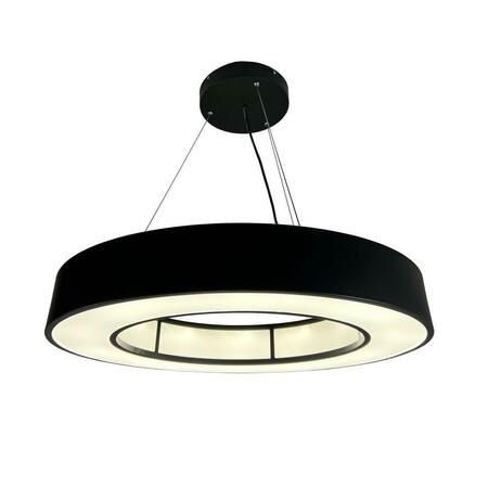 BRILLIANTBULB Chalim 48-Watt Integrated LED Black 24&apos; Circular Chandelier BR3570658